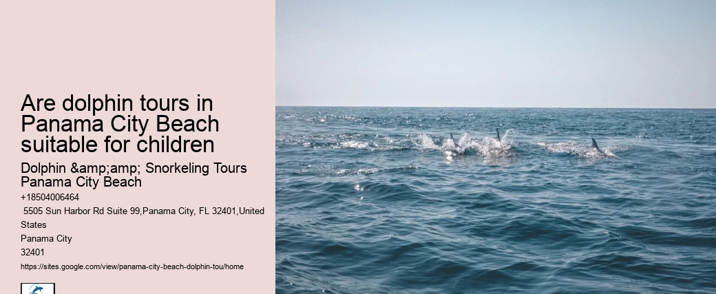 Are dolphin tours in Panama City Beach suitable for children